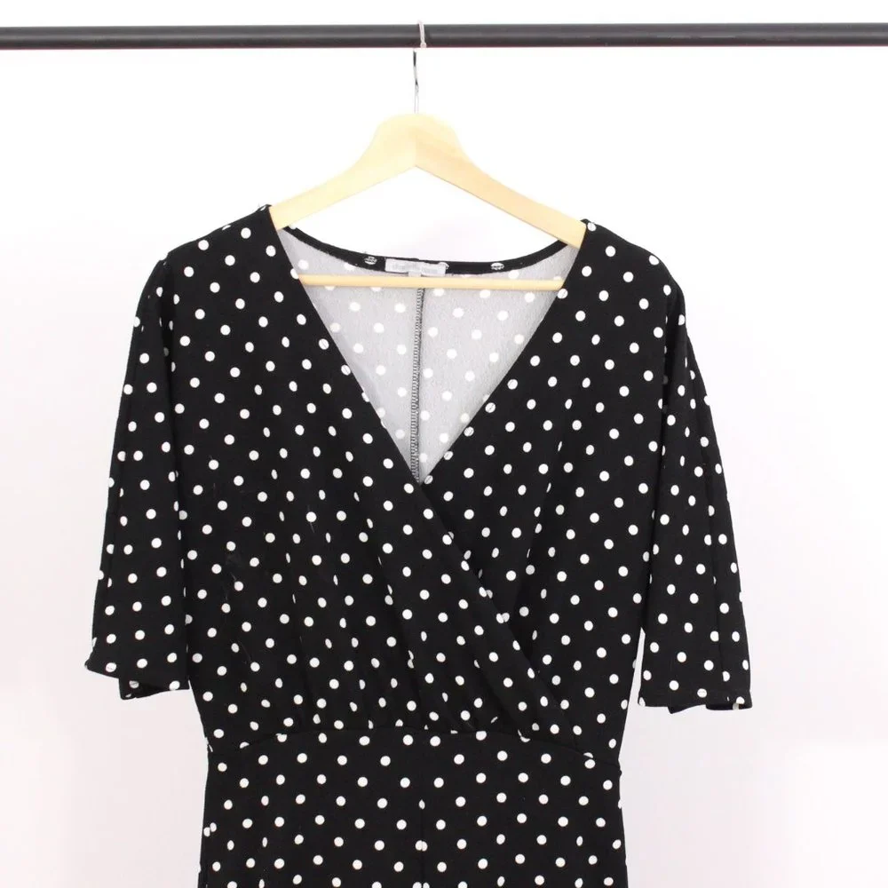 Lily Morgan Black Polka Dot Jumpsuit - Picture 2 of 5